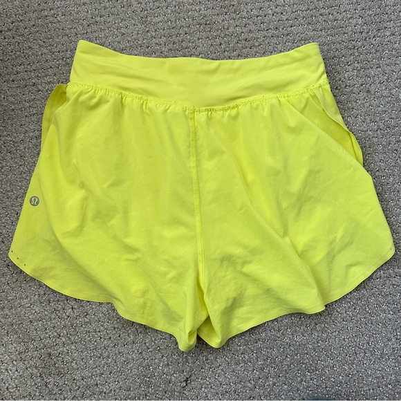 Women's Neon Yellow Athletic Shorts - Picture 3 of 5